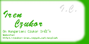 iren czukor business card